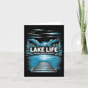 Tarjeta Lake Life Quote Adventure Nature Mountains Senderi