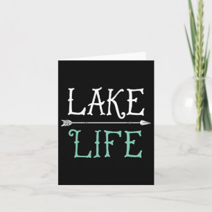 Tarjeta Lake Life T Shirshing Fishing Boing Sailing Funny 