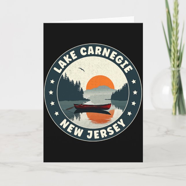 Tarjeta Lake Negie New Jersey Sunset T Shirt  (Anverso)