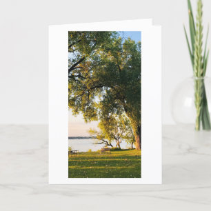 Tarjeta Lake Sunrise Bench, Yahara Park Place, Wisconsin