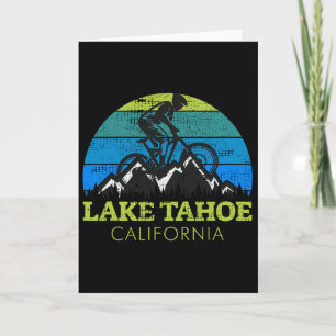 Tarjeta Lake Tahoe California Ciclismo de Montaña Mtb Vint