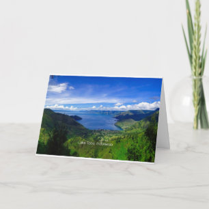 Tarjeta Lake Toba, Sumatra, Indonesia