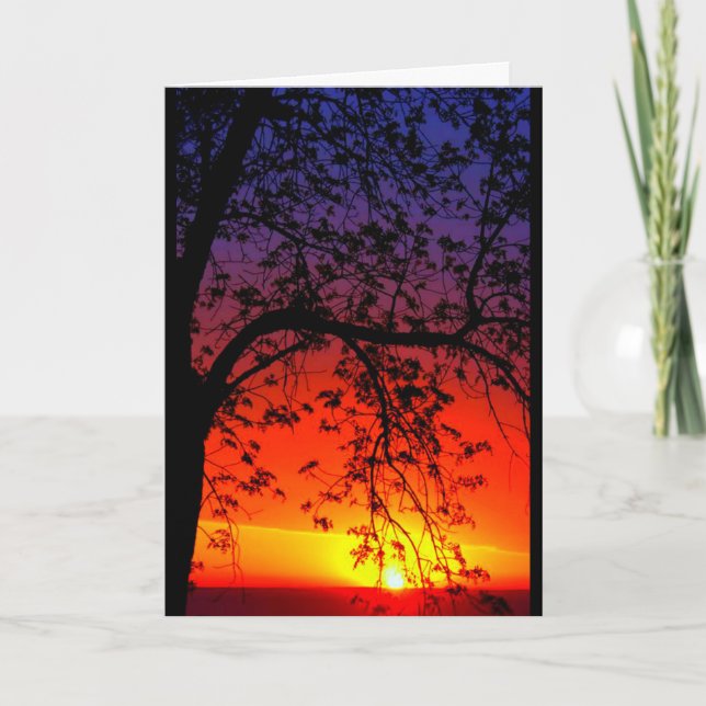 Tarjeta Lake Winnebago Sunset Pensando En Ti (Anverso)