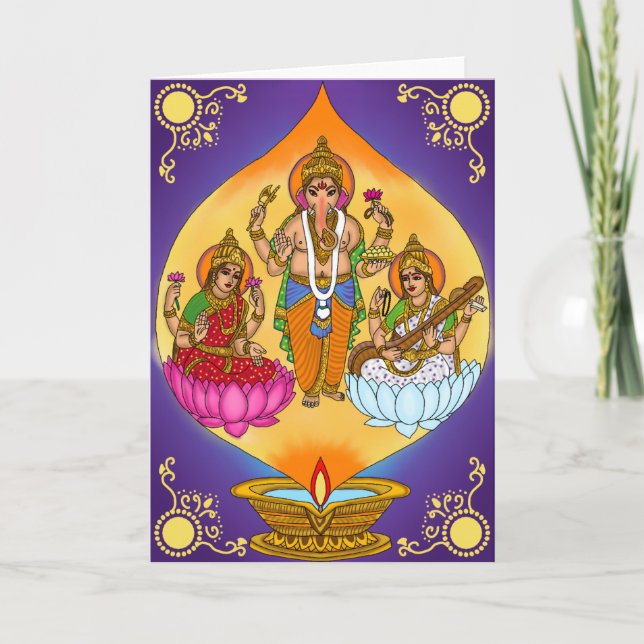 Tarjeta Lakshmi Ganesh  (Anverso)