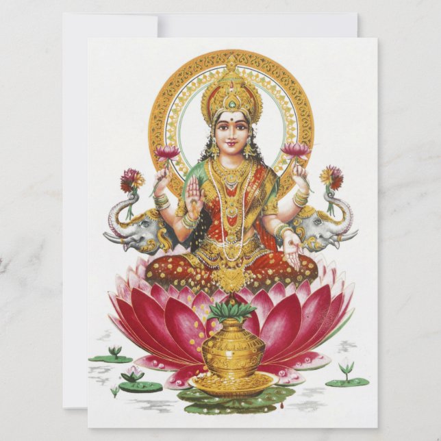 Tarjeta Lakshmi Hindu Goddess (Anverso)