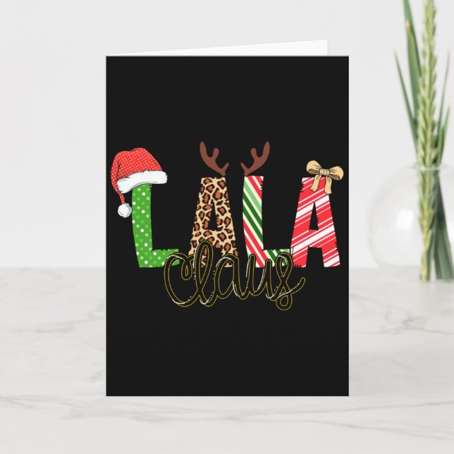 Tarjeta Lala Claus Xmas Happy Family New Santa Claus Chris (Anverso)
