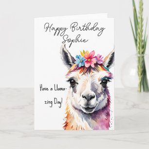 tarjeta Lama de feliz cumpleaños