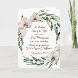 Tarjeta Lamentaciones 3:22-23 amor firme por el Señor