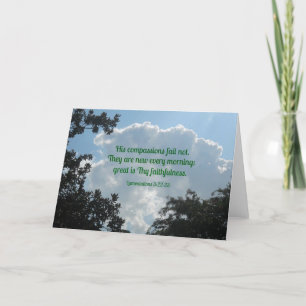 Tarjeta Lamentaciones 3:22-23 Sus compasiones no fallan...