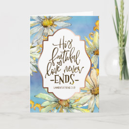 Tarjeta Lamentaciones 3:22 Su amor fiel nunca termina