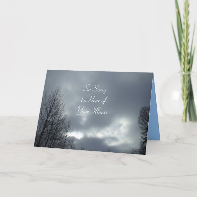 Tarjeta Lamento escuchar tus nubes enfermizas y oscuras (Anverso)