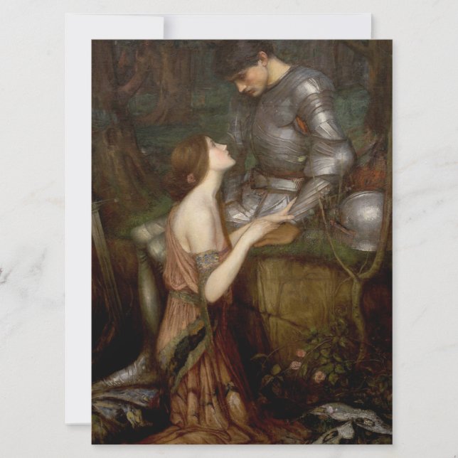 Tarjeta Lamia y el soldado (por John William Waterhouse) (Anverso)