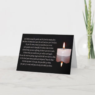 Tarjeta Lámpara conmemorativa con verso