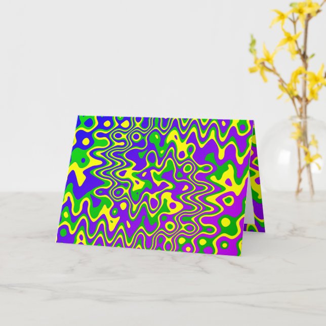 Tarjeta [Lámpara De Lava] Pisos Y Puntos De Op-Art Todas L (flor amarilla)