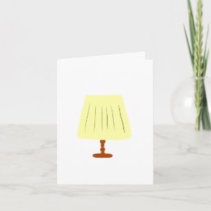 Tarjeta Lámpara de mesa plisada amarilla acogedora para de