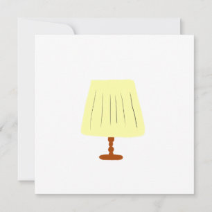 Tarjeta Lámpara de mesa plisada amarilla acogedora para de