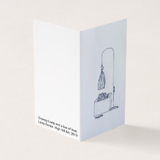 Tarjeta Lámpara Grampy y una caja llena de amor.