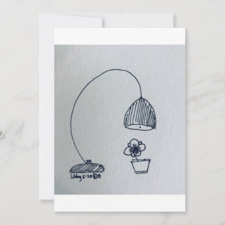 Tarjeta Lámpara y una flor dulce