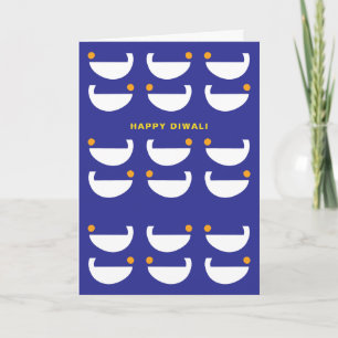 Tarjeta Lámparas de Diwali - Azul