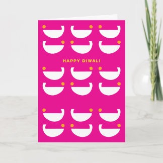 Tarjeta Lámparas Diwali - Fucsia
