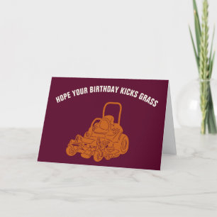 Tarjeta Landscapers Funny Lawn Mower Cumpleaños