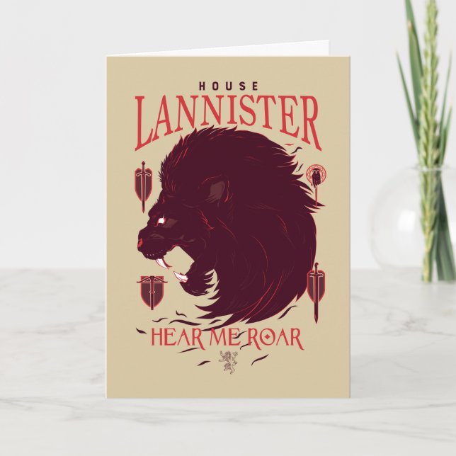 Tarjeta Lannister de la Casa - Escúchame Roar (Anverso)