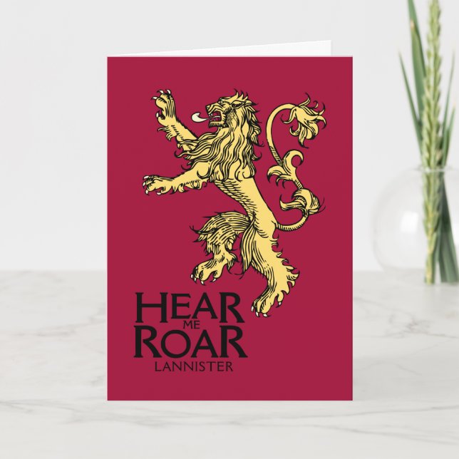 Tarjeta Lannister Sigil - Escúchame Roar (Anverso)