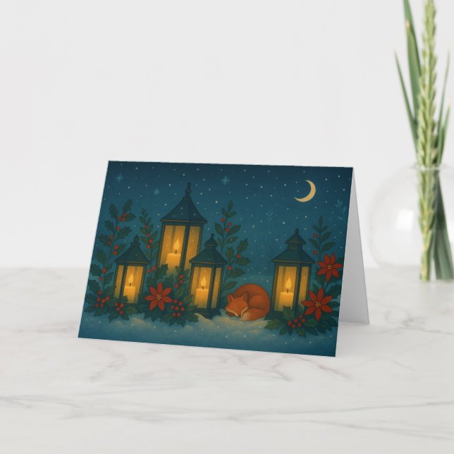 Tarjeta Lantern Fox Garden (Anverso)