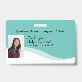 Tarjeta Lanyard de foto de identificación horizont