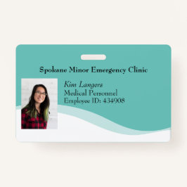 Tarjeta Lanyard de foto de identificación horizont