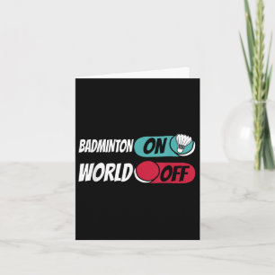 Tarjeta Lanzamiento de Badminton Player Team a Badminton O