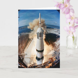 Tarjeta Lanzamiento del cohete Saturno V de Apolo a la Lun