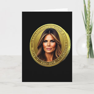 Tarjeta Lanzamientos de moneda de Trump y Melania Meme Coi