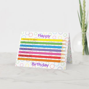 Tarjeta Lápices de colores