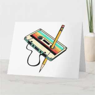 Tarjeta Lápiz de cinta cassette de los años 80, derrame re