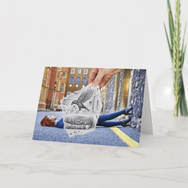 Tarjeta Lápiz Vs Cámara - Crow (Anverso)