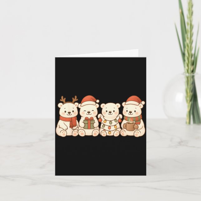 Tarjeta Lar Bears Kids Boys Girls Christmas Lar Bears  (Anverso)