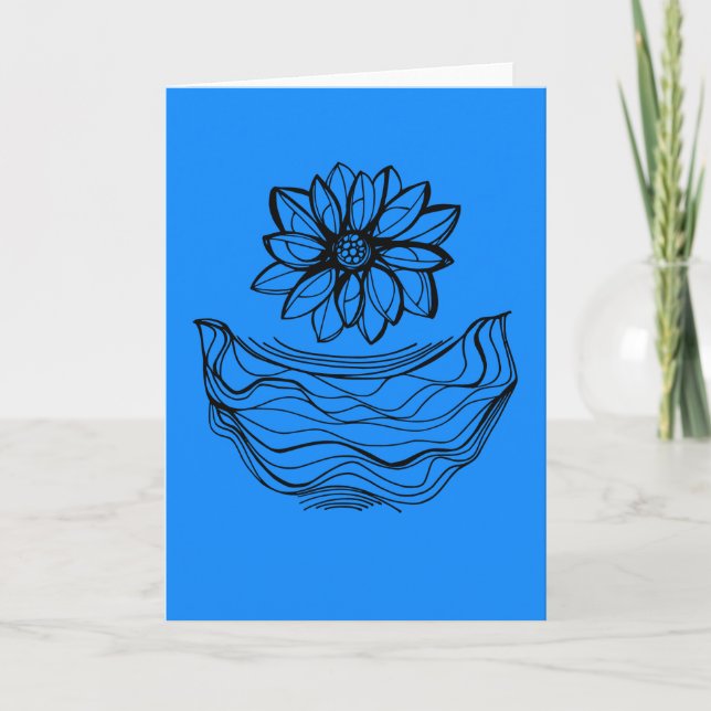 Tarjeta Large Meditation Drawing & Poem Card  (Anverso)