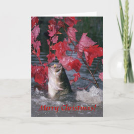 Tarjeta / Largemouth Bass Feliz Navidad!