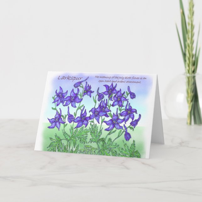 Tarjeta Larkspur (Anverso)