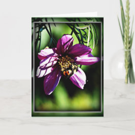 Tarjeta Las abejas y las flores se necesitan mutuamente