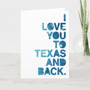Tarjeta Las acuarelas te aman a Texas y a Texas
