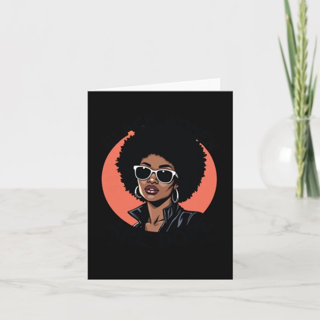 Tarjeta Las afrocéntricas mujeres negras son afrodescendie (Anverso)