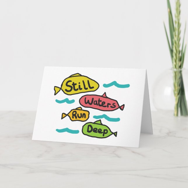 Tarjeta Las aguas todavía corren profundo (Anverso)