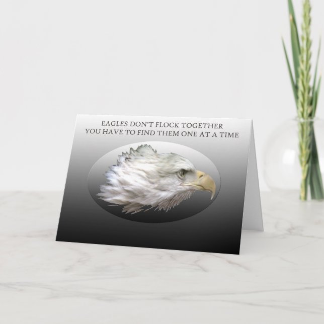 Tarjeta Las águilas no se juntan (Anverso)