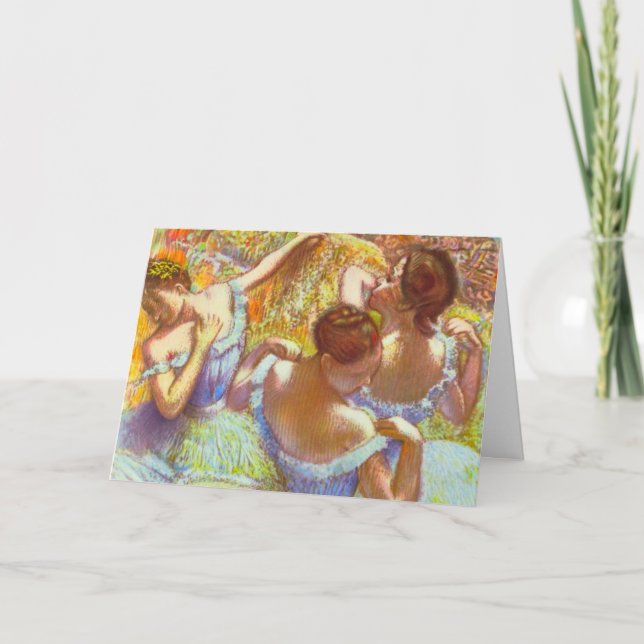 Tarjeta Las bailarinas azules de Edgar Degas (Anverso)