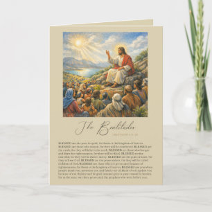 Tarjeta Las Bienaventuranzas Mateo 5:3–12 Sermón de la Mon