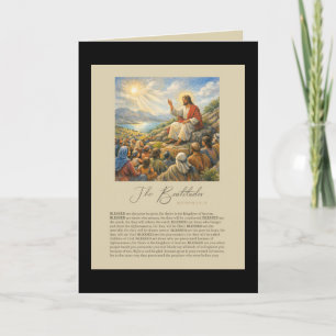 Tarjeta Las Bienaventuranzas Mateo 5:3–12 Sermón de la Mon