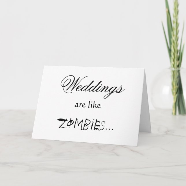 TARJETA LAS BODAS SON COMO ZOMBIS (Anverso)