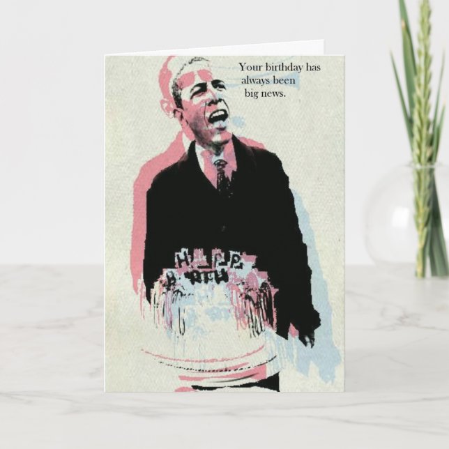 Tarjeta Las buenas noticias de Obama (Anverso)